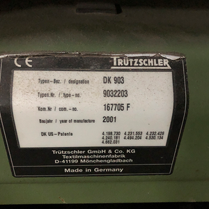 Hochwertige deutsche Karde der Marke Trutzschler Dk903, Modell 2003, Jahr 1: 16 pro Linie in guter Konfiguration